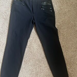 Rebecca Taylor Ava Techy pants with lamb skin details